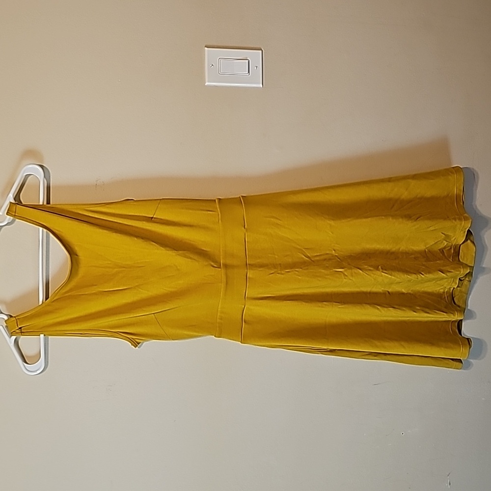 NY&C Fit &‎ Flare Dress Size S Mustard Yellow